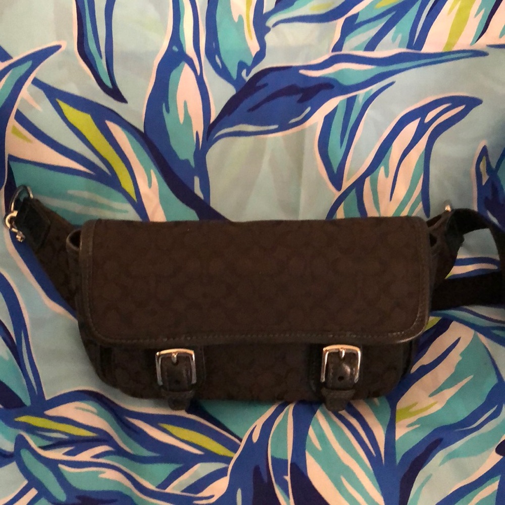 Black coach waist bag